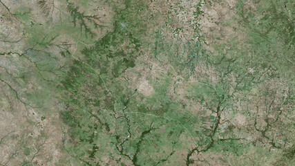 Rivera, Uruguay - outlined. Satellite