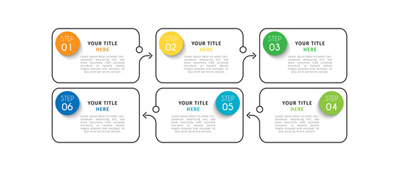 Business infographic element with options, steps, number vector template design