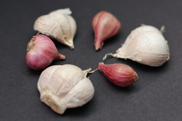 Onion and garlic is supplementary ingredients for cooking