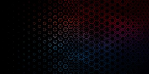 Dark Blue, Red vector texture with religion symbols.