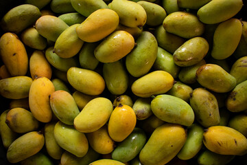 close up of a pile of mango