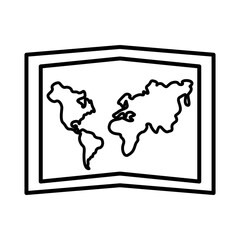 paper map line style icon