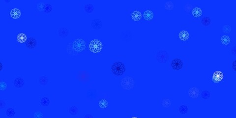 Light Pink, Blue vector natural artwork with flowers.