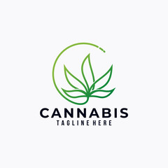 cannabis logo icon vector isolated
