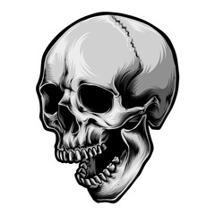 skull head vector logo illustration