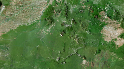 Amazonas, Venezuela - outlined. Satellite