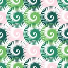 Spiral swirls complicated seamless pattern vector design.