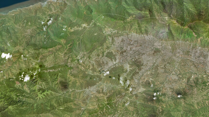 Distrito Capital, Venezuela - outlined. Satellite