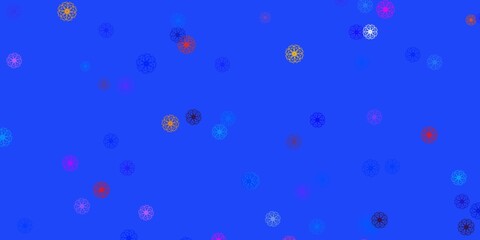 Light Purple, Pink vector doodle background with flowers.