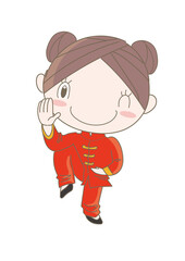 太極拳・ポーズをとる女性
