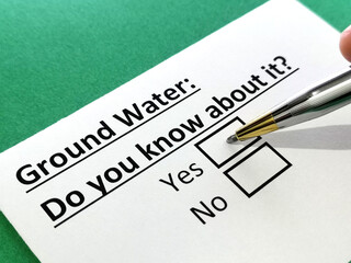 Obraz premium Questionnaire about environment