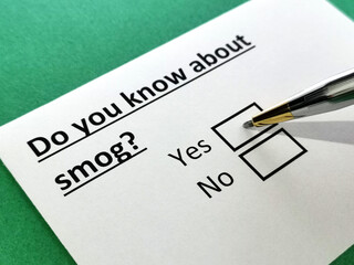 Obraz premium Questionnaire about environment