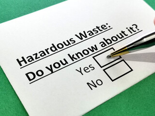 Obraz premium Questionnaire about environment