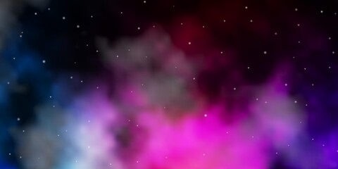 Naklejka premium Dark Multicolor vector texture with beautiful stars. Colorful illustration in abstract style with gradient stars. Pattern for websites, landing pages.