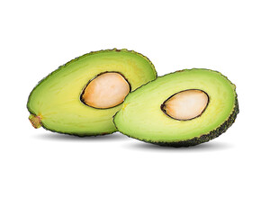 Avocado isolated on white background.