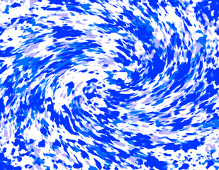 Blurred smooth splash abstract blue and white color mixed tone. Lagoon, storm or water swirl effect filter background.