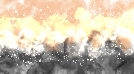 Black Brown beautiful watercolor background. Watercolor Black background abstract. Watercolor Brown background abstract.  Watercolor colorful, pastel color, rainbow, splash, sky, texture, wallpaper.