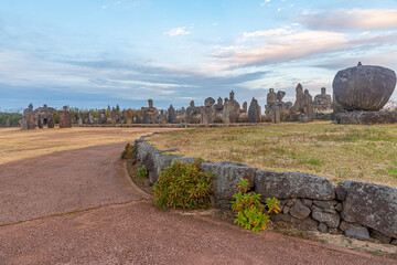 Dongjasok - stone guardians at Jeju stone park, republic of Korea