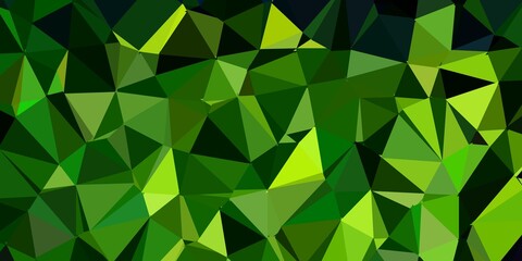 Fototapeta premium Dark blue, green vector poly triangle texture.