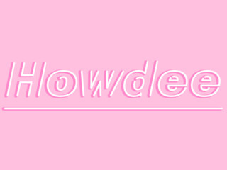 Howdee Neon Phrase Design