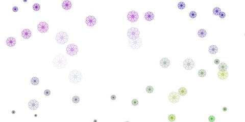 Light Pink, Green vector natural layout with flowers.