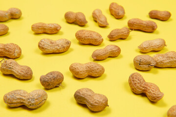 heap of peanuts in shell