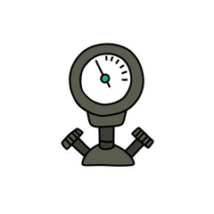 manometer doodle icon, vector illustration