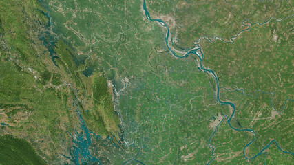 Hà Nam, Vietnam - outlined. Satellite