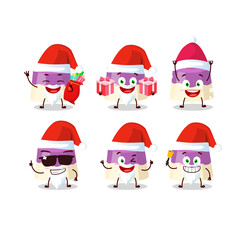 Santa Claus emoticons with cake cartoon character