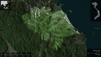 Quảng Nam, Vietnam - composition. Satellite © Yarr65
