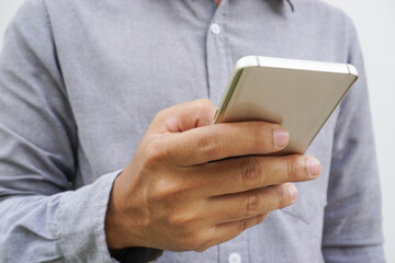 Touch screen smartphone, in hand