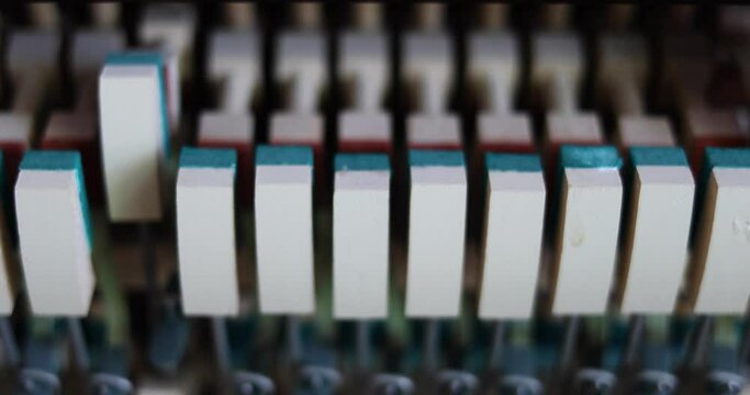 Close shot of a piano