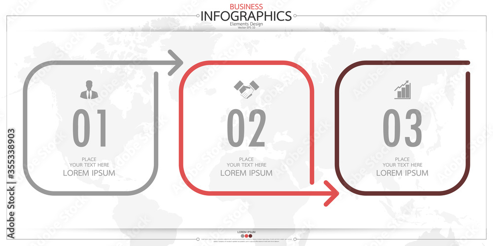 Poster infographic business horizontal timeline process chart template. vector modern banner used for prese