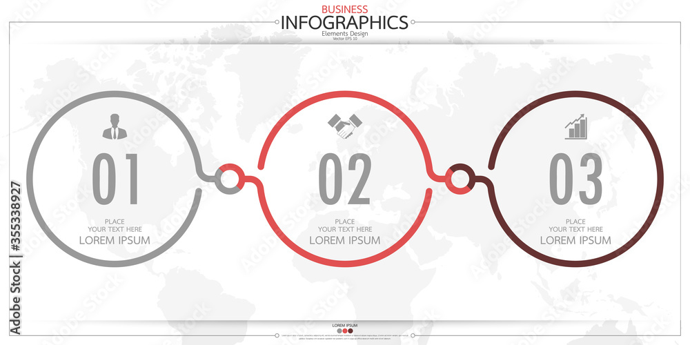 Poster infographic business horizontal timeline process chart template. vector modern banner used for prese