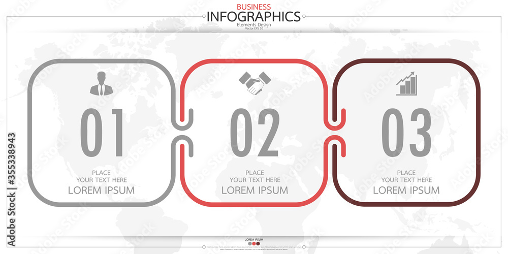 Poster infographic business horizontal timeline process chart template. vector modern banner used for prese