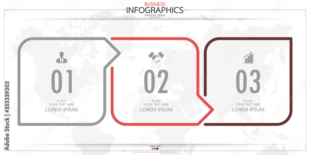 Poster infographic business horizontal timeline process chart template. vector modern banner used for prese