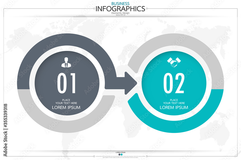 Poster infographic business horizontal timeline process chart template. vector modern banner used for prese