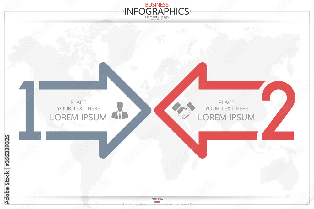 Poster infographic business horizontal timeline process chart template. vector modern banner used for prese