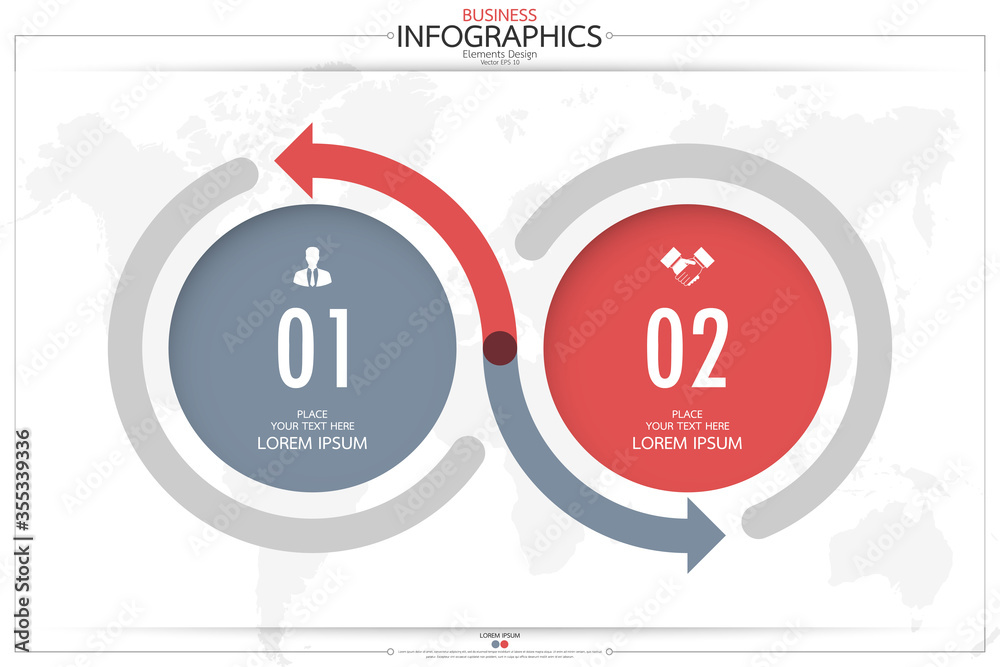 Poster infographic business horizontal timeline process chart template. vector modern banner used for prese