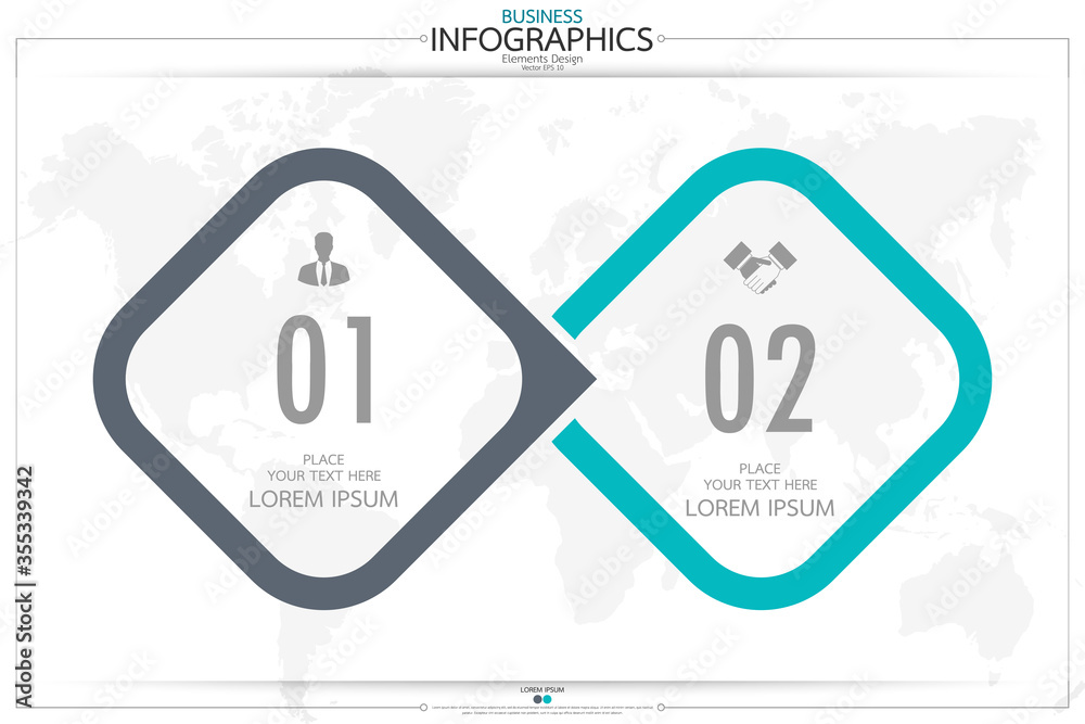 Poster infographic business horizontal timeline process chart template. vector modern banner used for prese