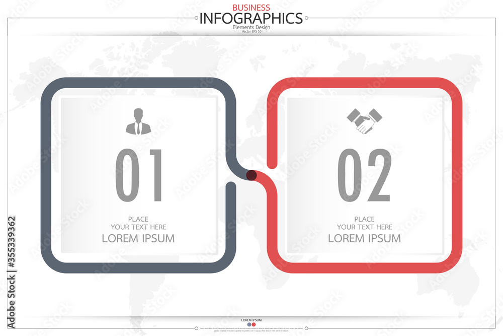 Poster infographic business horizontal timeline process chart template. vector modern banner used for prese