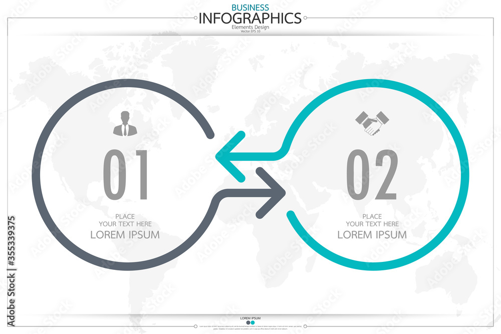 Poster infographic business horizontal timeline process chart template. vector modern banner used for prese