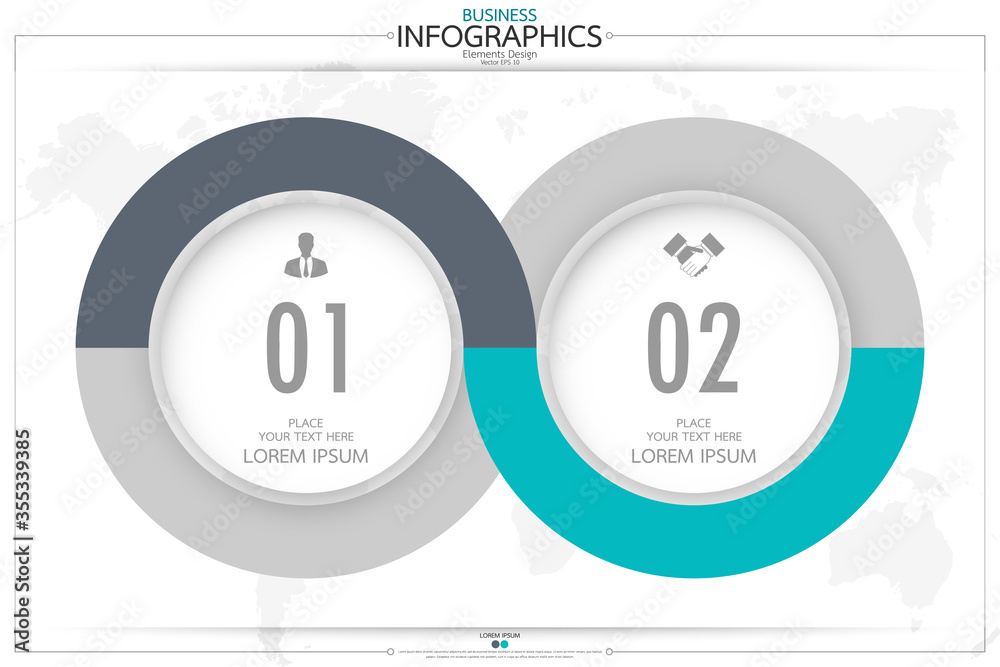 Poster infographic business horizontal timeline process chart template. vector modern banner used for prese