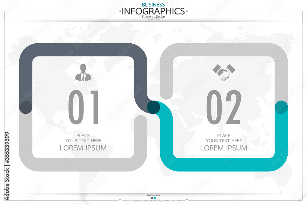 Poster infographic business horizontal timeline process chart template. vector modern banner used for prese