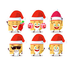 Obraz na płótnie Canvas Santa Claus emoticons with calendar cartoon character