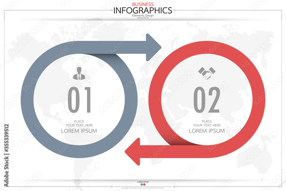 Poster infographic business horizontal timeline process chart template. vector modern banner used for prese