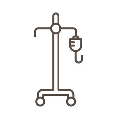 donation blood bag hanging in hook line style icon