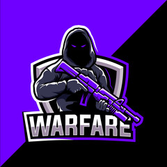 warfare mascot esport logo design © avante_speed