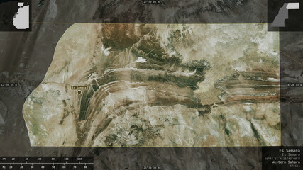 Es Semara, Western Sahara - composition. Satellite