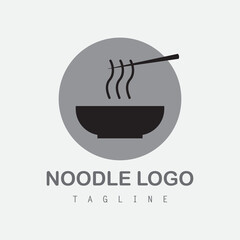 Vector design concept of the noodle tagline logo